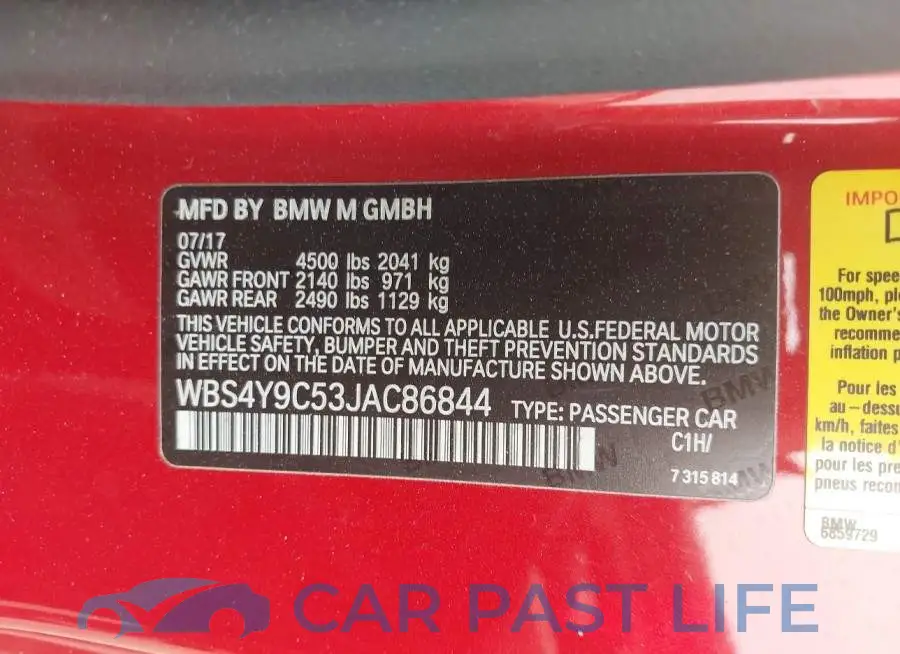 WBS4Y9C53JAC86844# 9