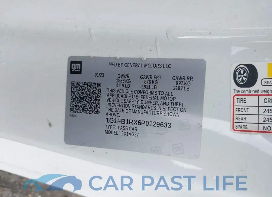 1G1FB1RX6P0129633# 9