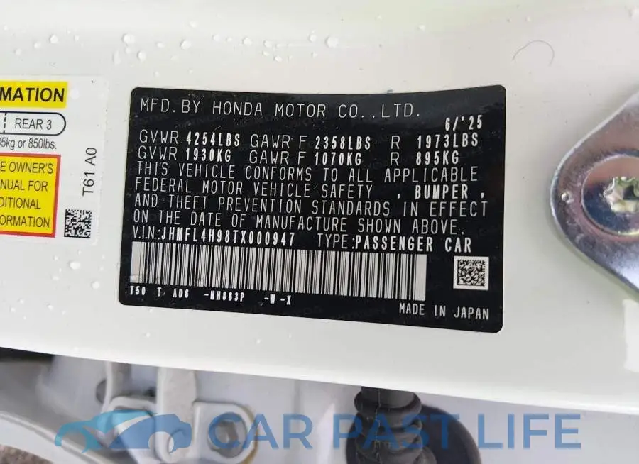 JHMFL4H98TX000947# 9
