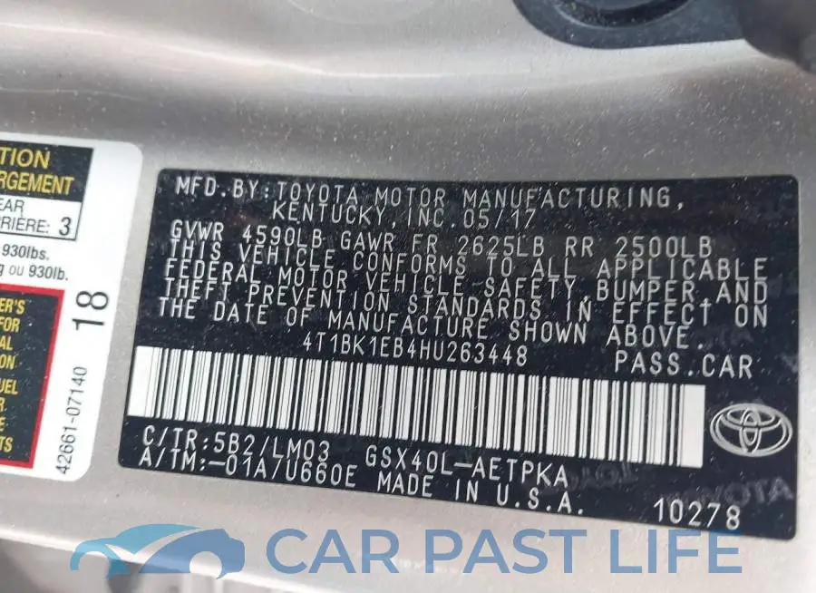 4T1BK1EB4HU263448# 9