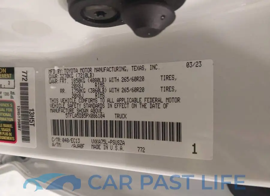 5TFLA5DB5PX086104# 9