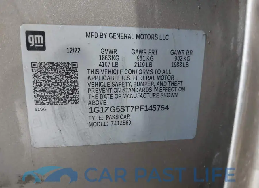 1G1ZG5ST7PF145754# 8