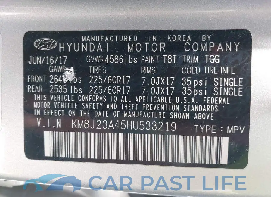 KM8J23A45HU533219# 9
