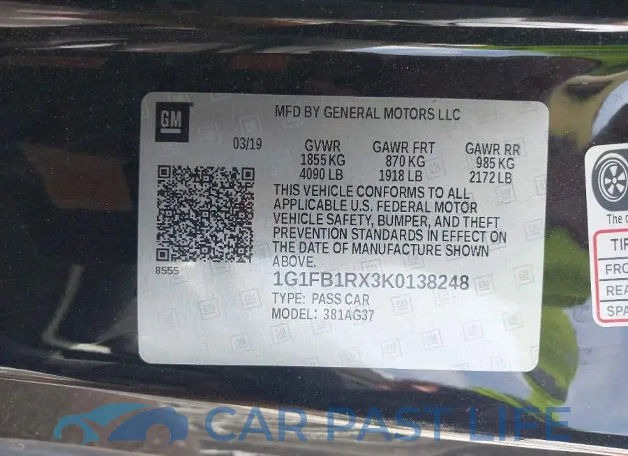 1G1FB1RX3K0138248# 9