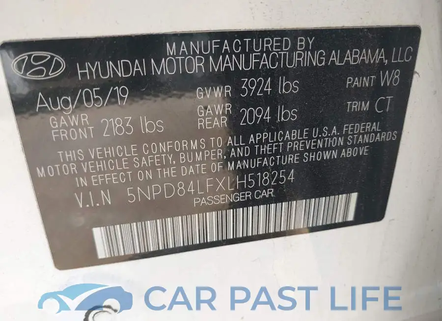 5NPD84LFXLH518254# 9