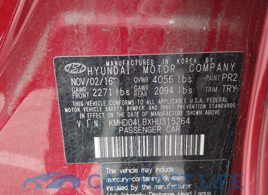 KMHD04LBXHU315264# 9