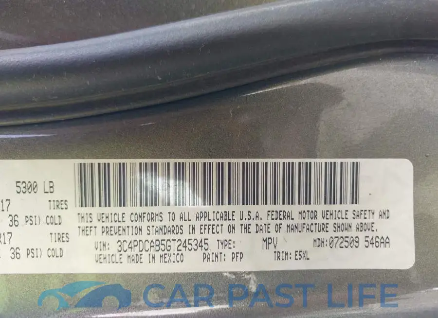 3C4PDCAB5GT245345# 9