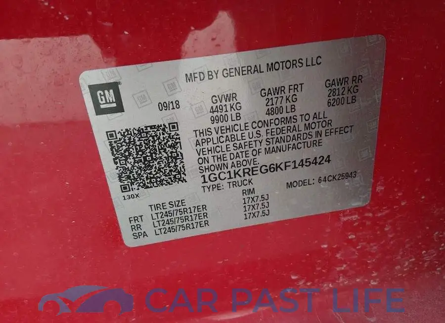 1GC1KREG6KF145424# 9