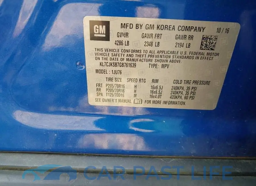 KL7CJKSB7GB761639# 9
