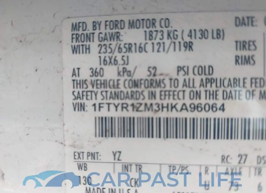 1FTYR1ZM3HKA96064# 9