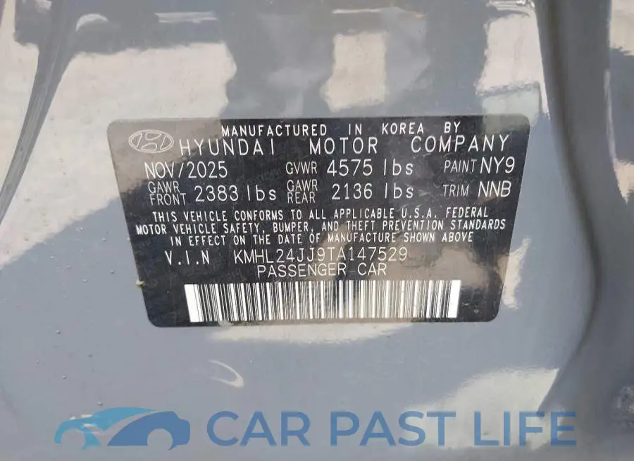 KMHL24JJ9TA147529# 9