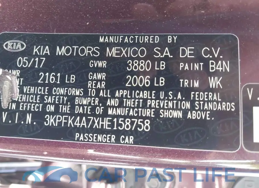 3KPFK4A7XHE158758# 9