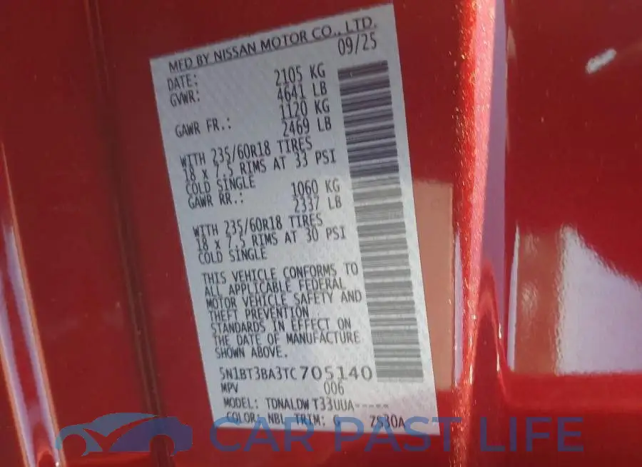 5N1BT3BA3TC705140# 9