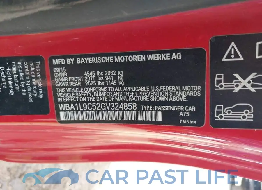 WBA1L9C52GV324858# 9