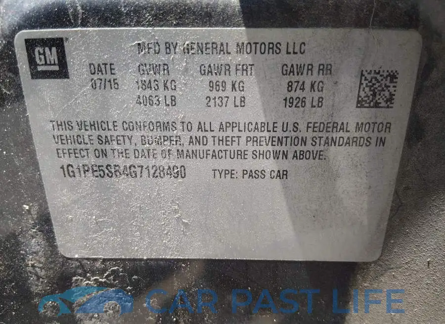 1G1PE5SB4G7128490# 9