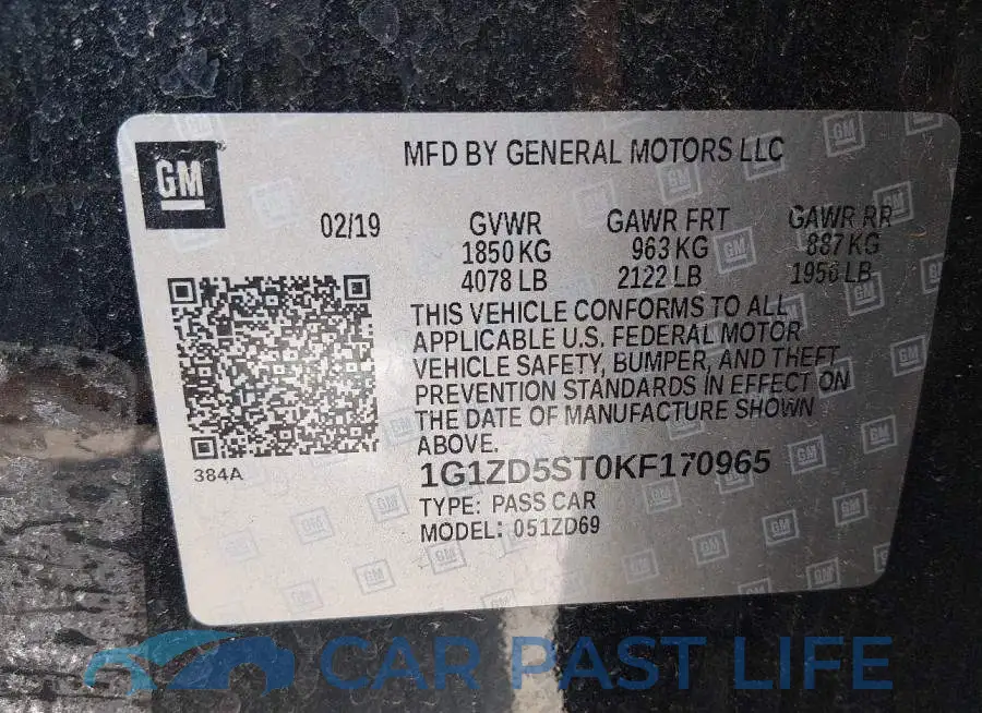1G1ZD5ST0KF170965# 9