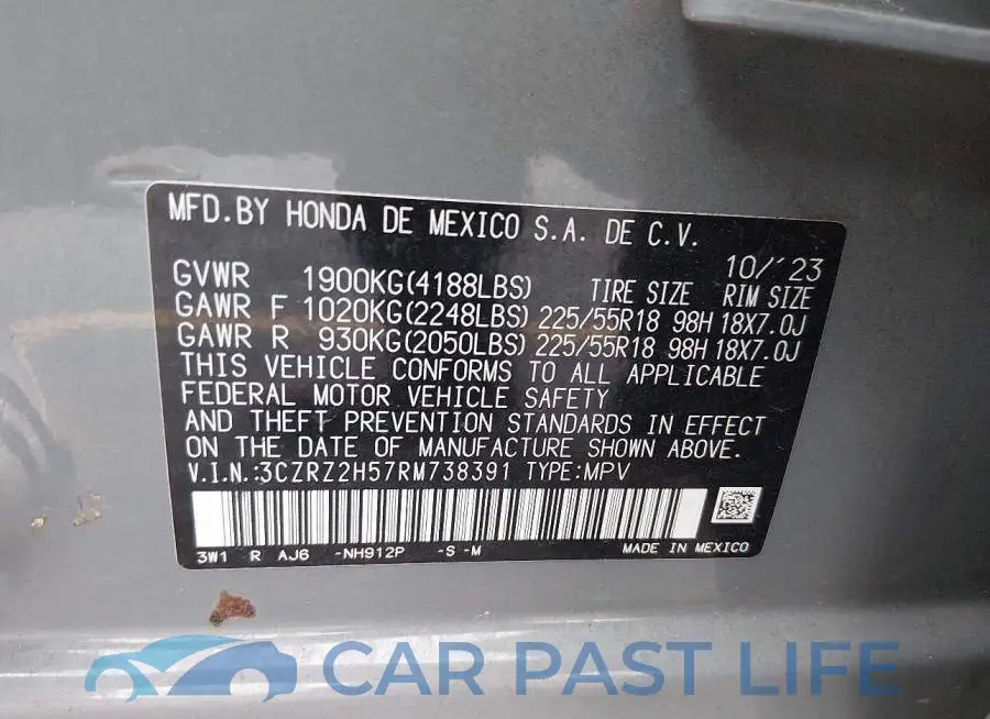 3CZRZ2H57RM738391# 9