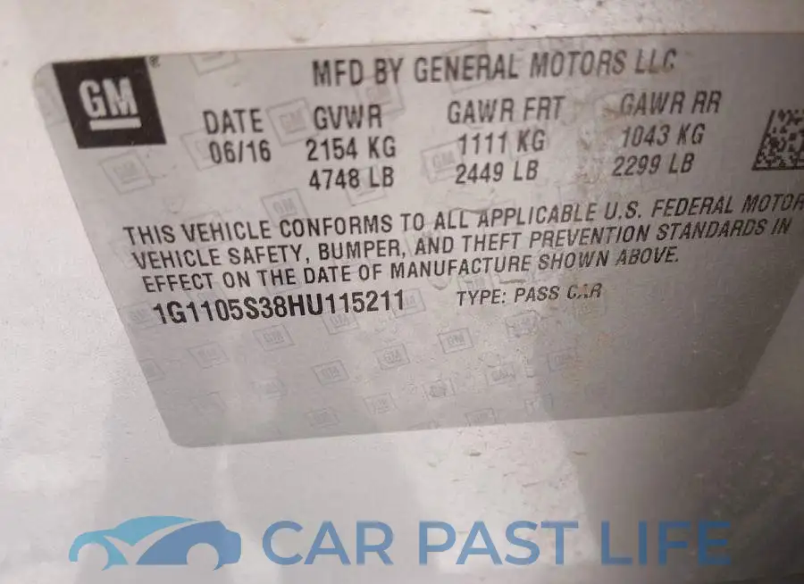1G1105S38HU115211# 9