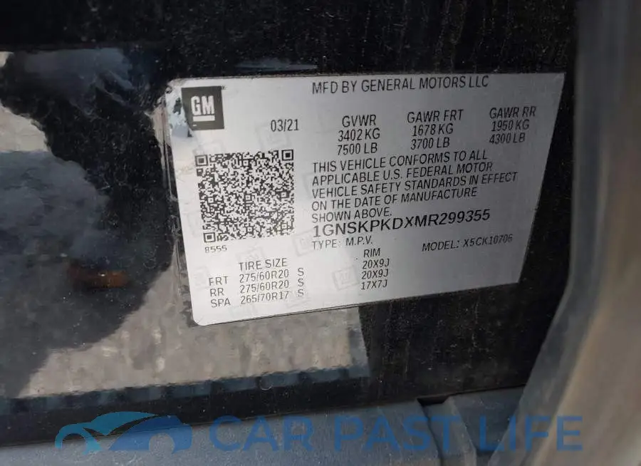 1GNSKPKDXMR299355# 9