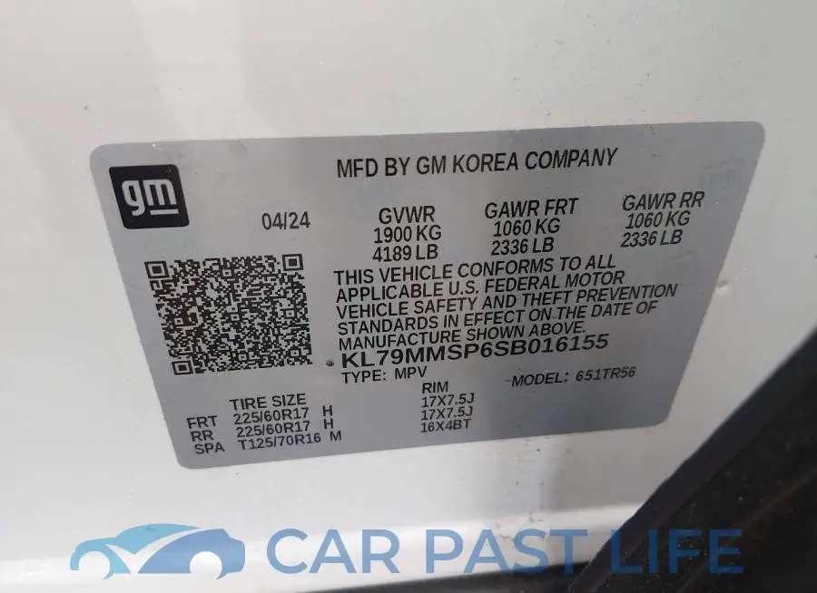 KL79MMSP6SB016155# 9