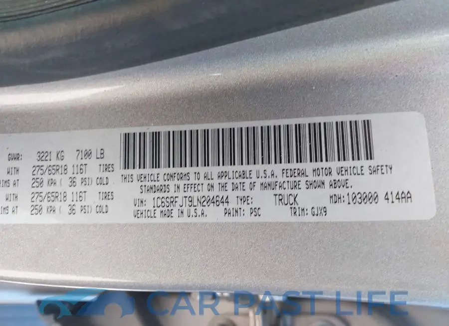 1C6SRFJT9LN204644# 9