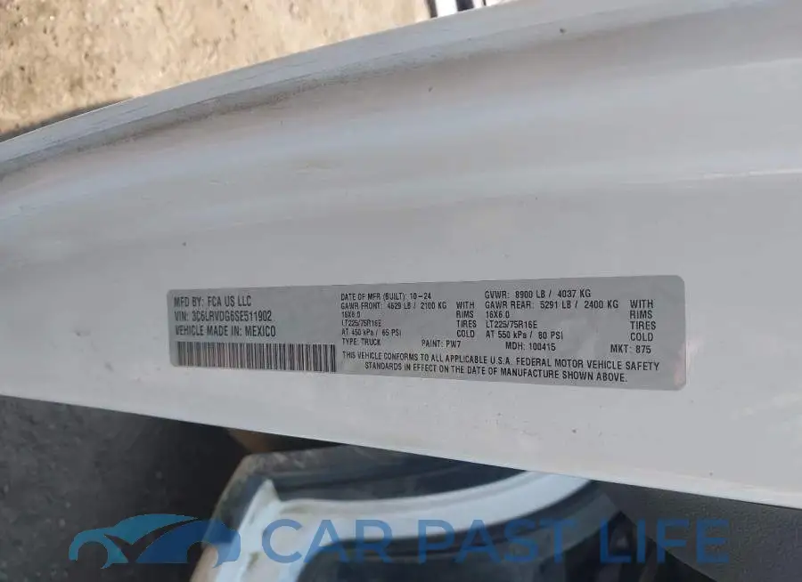 3C6LRVDG6SE511902# 9