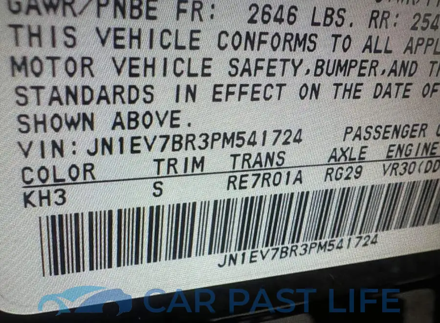 JN1EV7BR3PM541724# 8