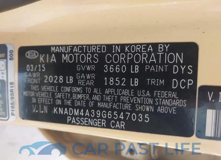 KNADM4A39G6547035# 9