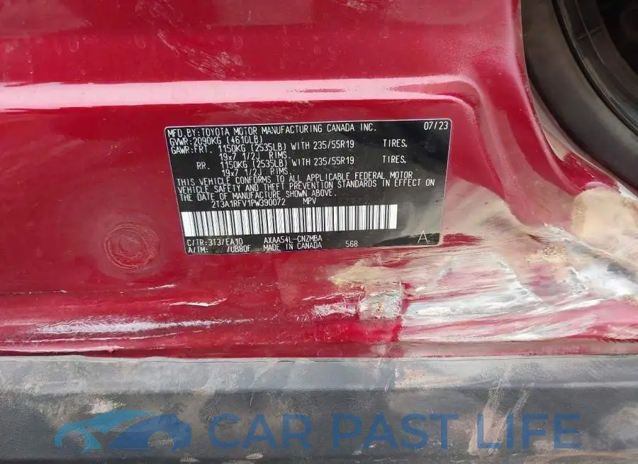2T3A1RFV1PW390072# 9