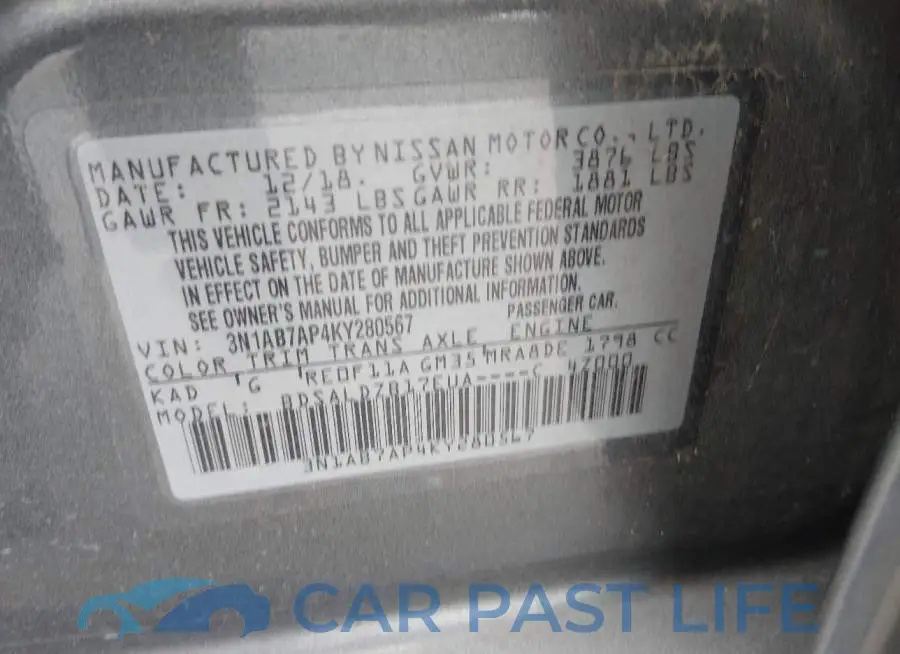 3N1AB7AP4KY280567# 9
