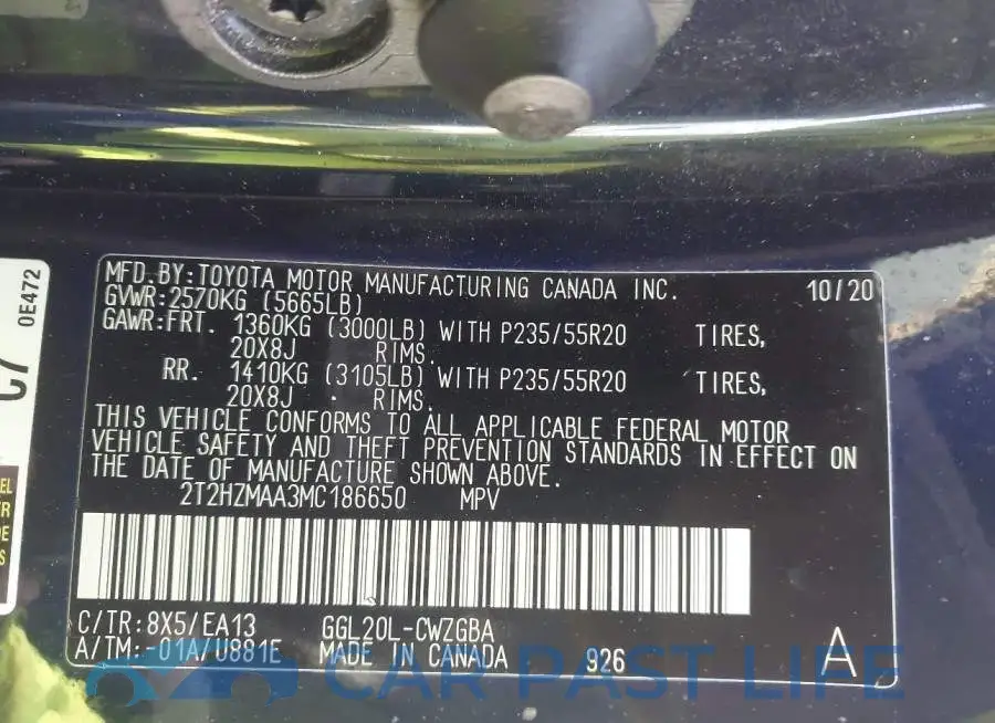 2T2HZMAA3MC186650# 9