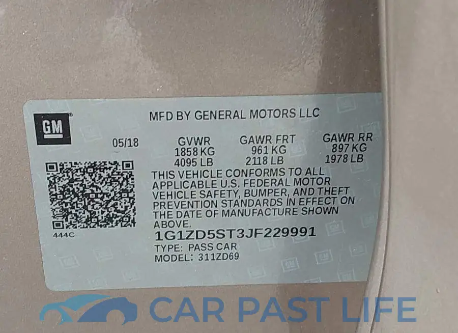1G1ZD5ST3JF229991# 9