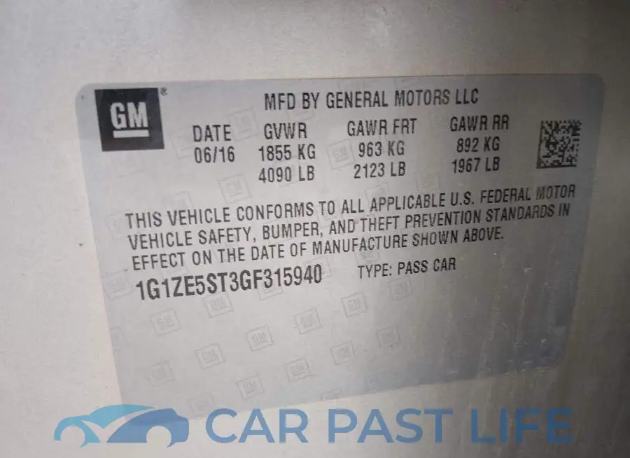 1G1ZE5ST3GF315940# 9