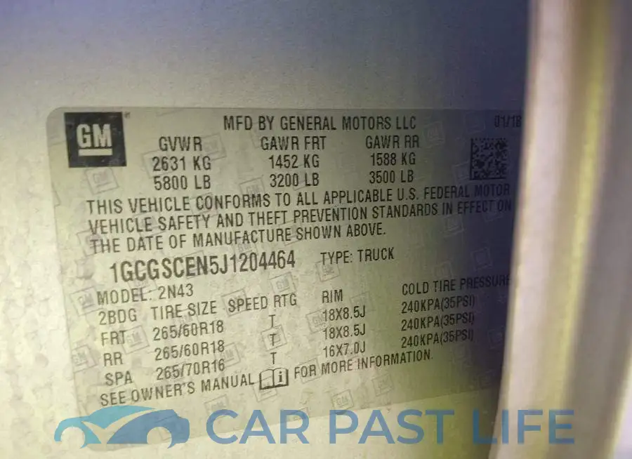 1GCGSCEN5J1204464# 9