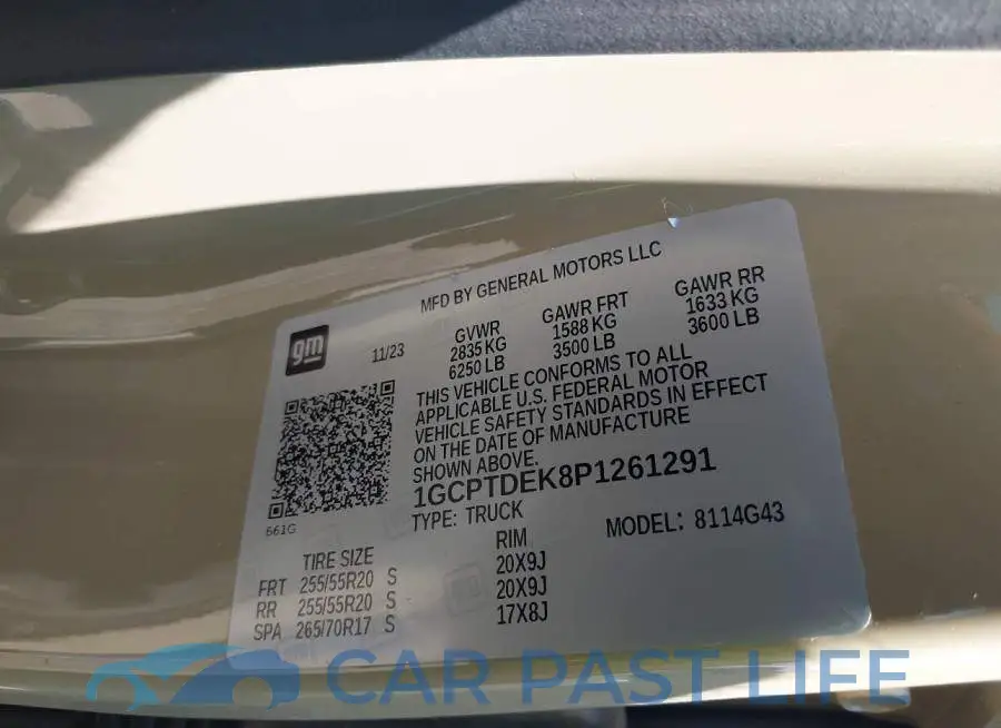 1GCPTDEK8P1261291# 9