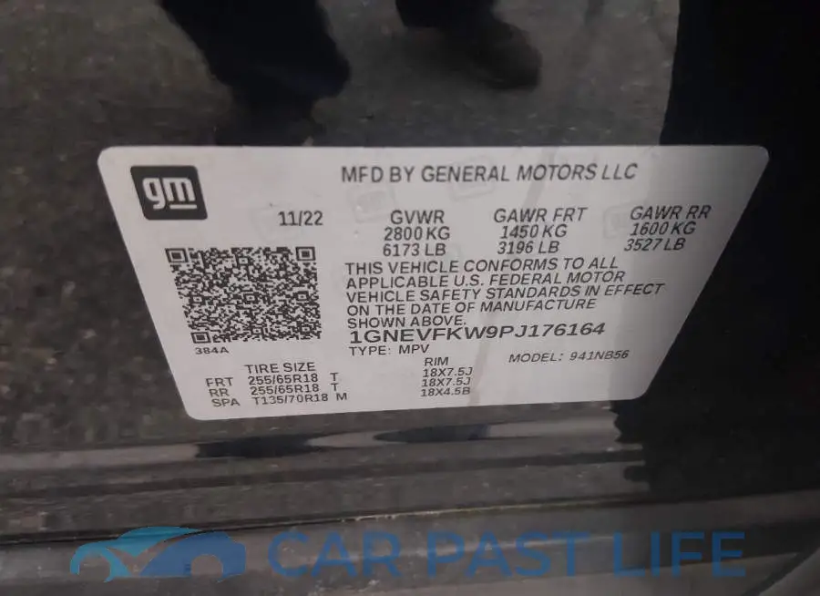 1GNEVFKW9PJ176164# 9