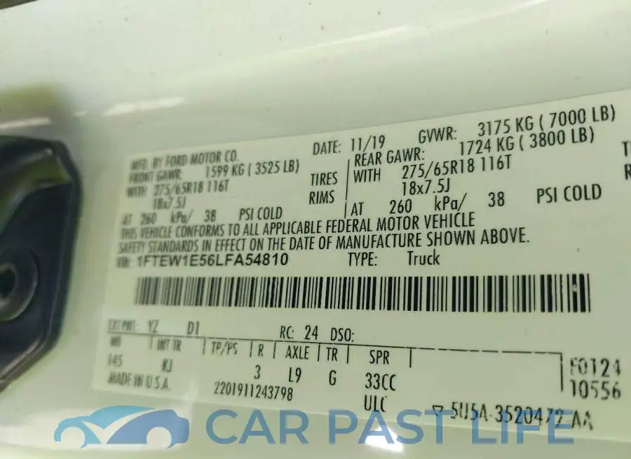 1FTEW1E56LFA54810# 9