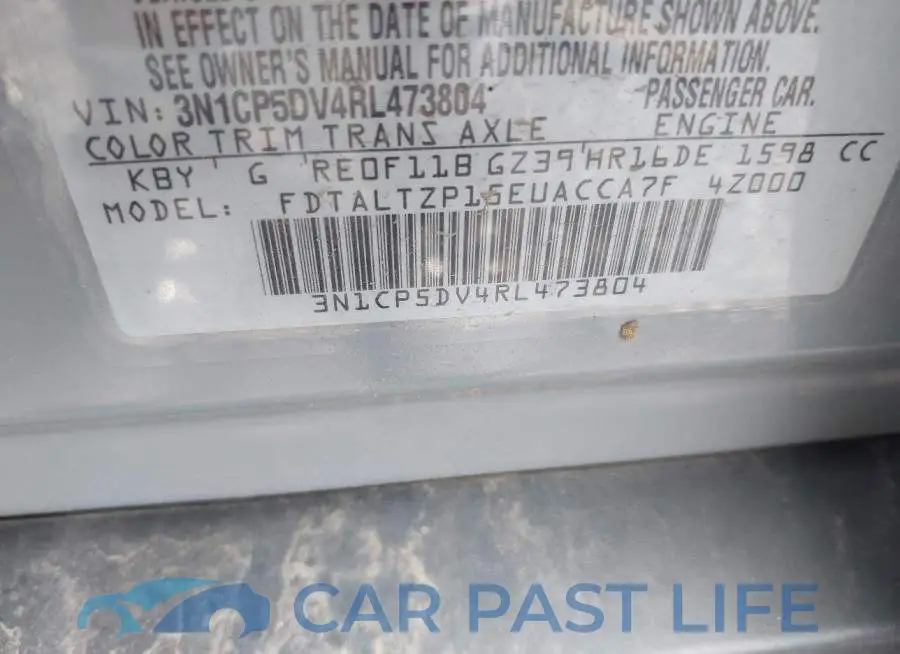 3N1CP5DV4RL473804# 9