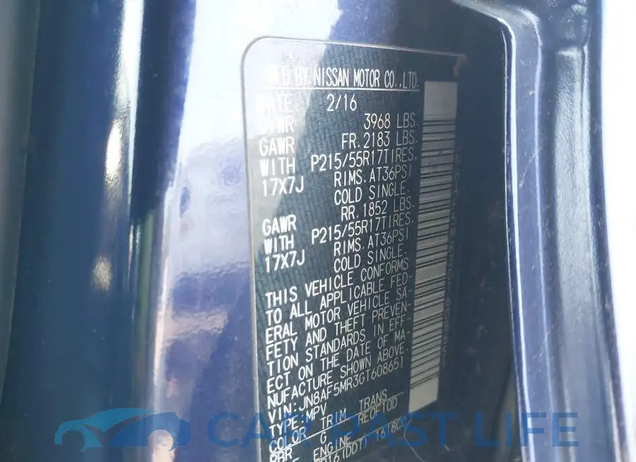 JN8AF5MR3GT608651# 9