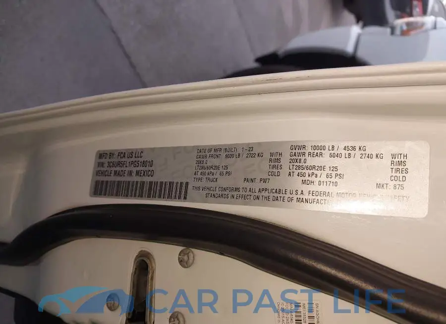 3C6UR5FL1PG518010# 9