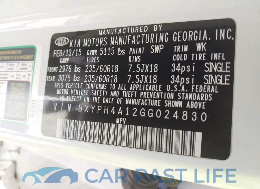 5XYPH4A12GG024830# 9