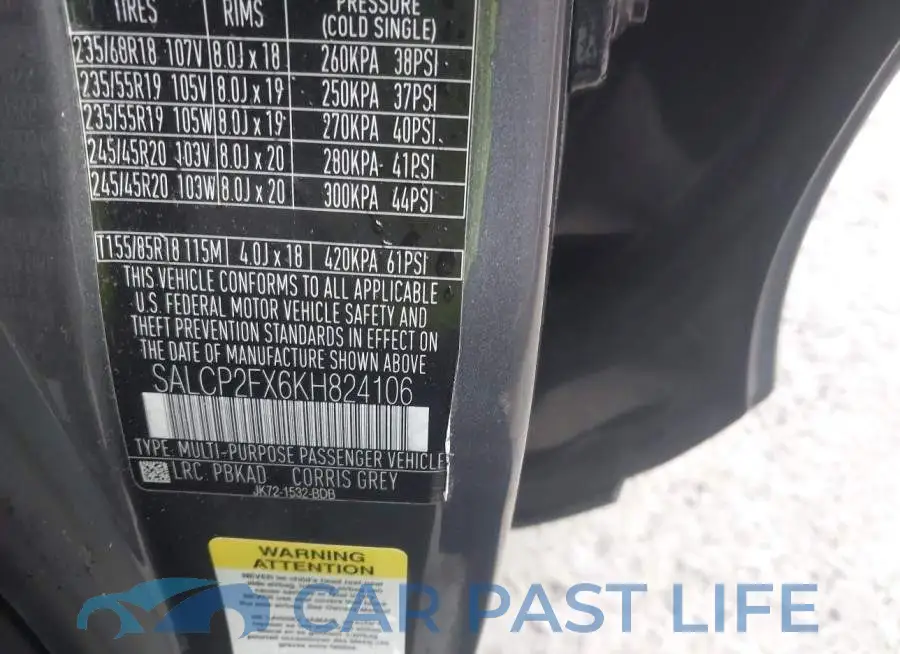 SALCP2FX6KH824106# 9