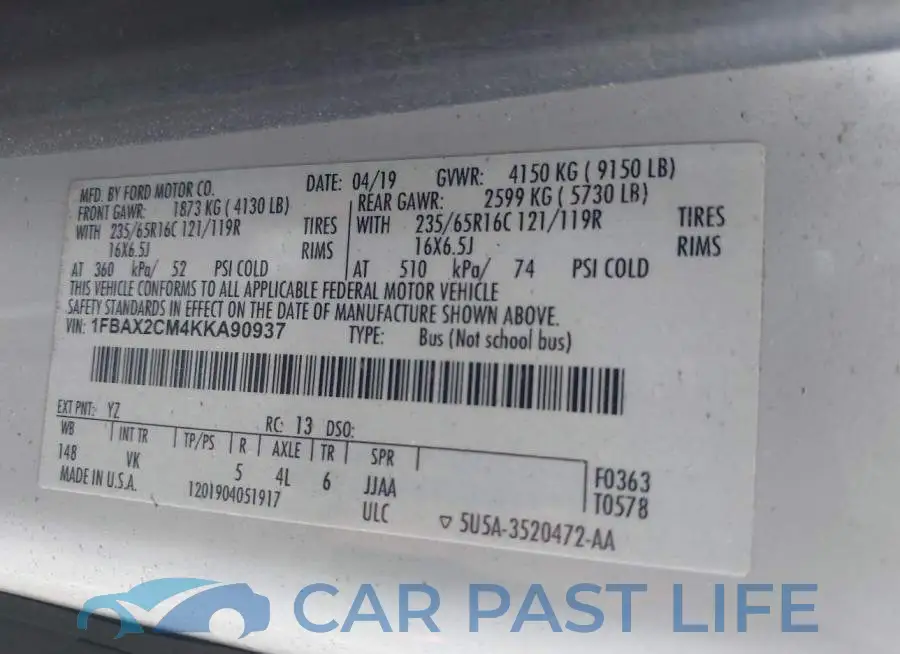 1FBAX2CM4KKA90937# 9