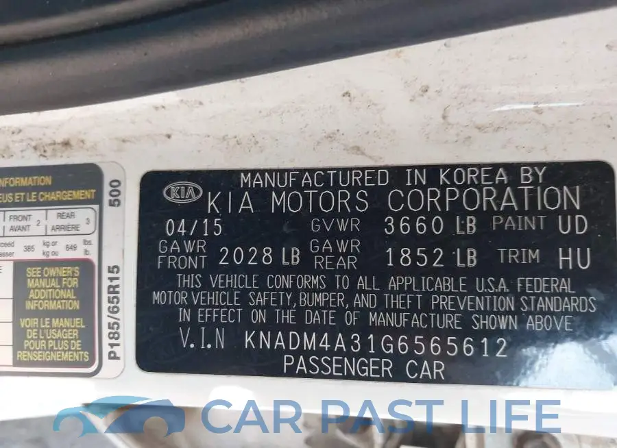 KNADM4A31G6565612# 9