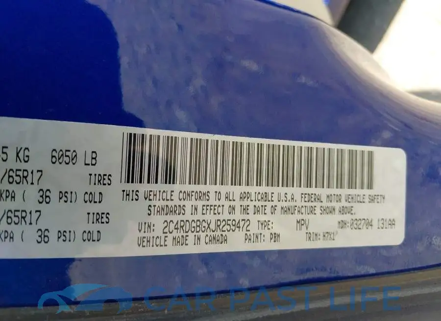 2C4RDGBGXJR259472# 9