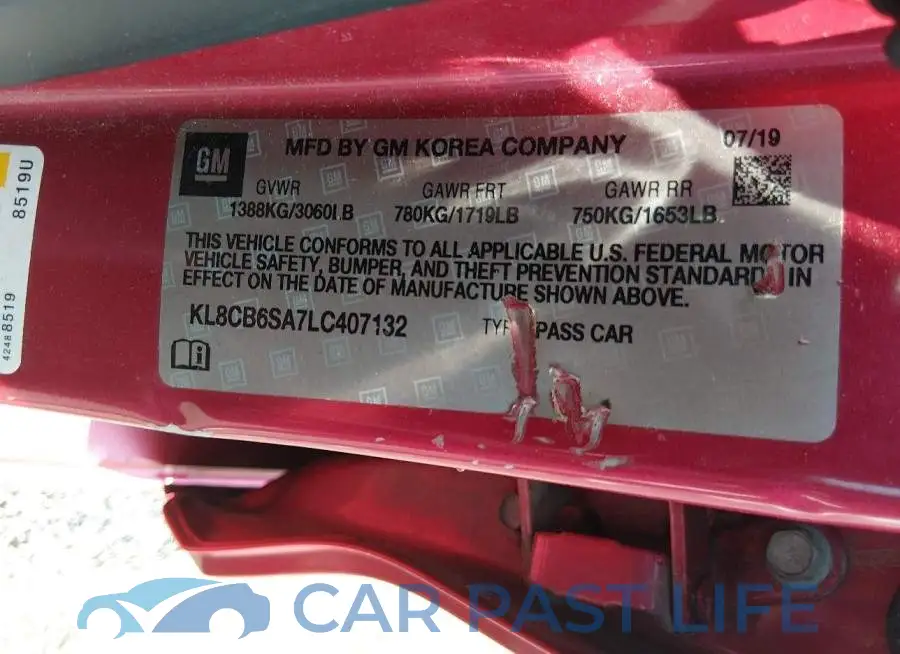 KL8CB6SA7LC407132# 9
