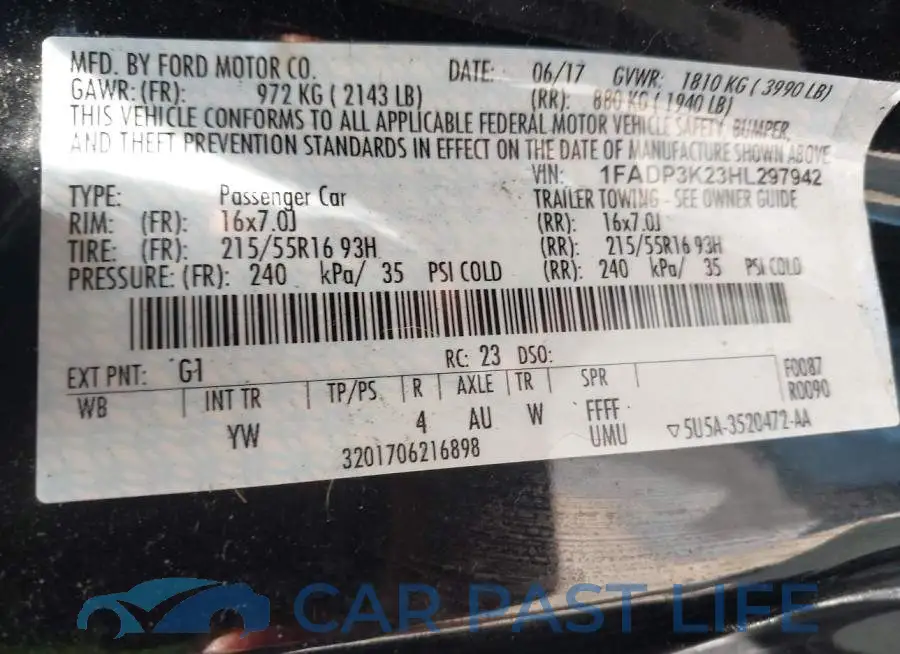 1FADP3K23HL297942# 9