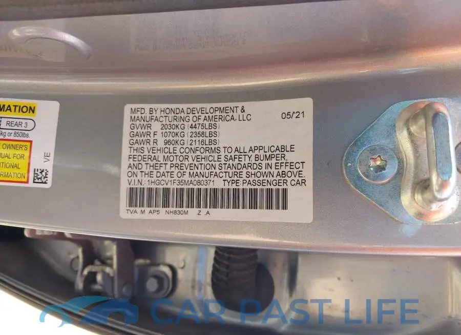 1HGCV1F35MA080371# 9