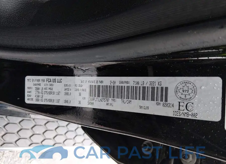 1C6SRFJT1LN275787# 9