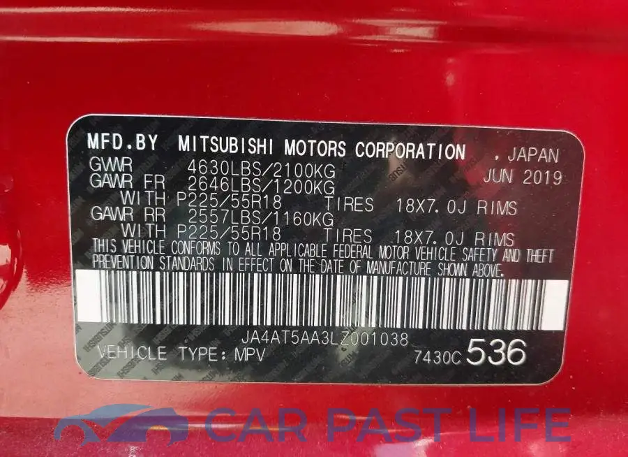 JA4AT5AA3LZ001038# 9